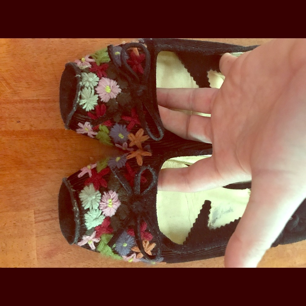 Anthro Flower Ballet Flats